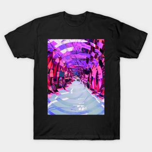 Nagawa, Japan Street Warped Glitch Art T-Shirt